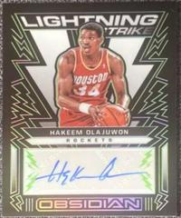 Hakeem Olajuwon [Green] #LSS-HKO Basketball Cards 2021 Panini Obsidian Lightning Strike Signatures Prices