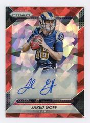 Jared Goff [Red Crystals] #RA-JGF Football Cards 2016 Panini Prizm Rookie Autograph Prices