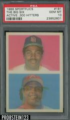 The Big Six [Active . 300 Hitters] #181 Baseball Cards 1986 Sportflics Prices