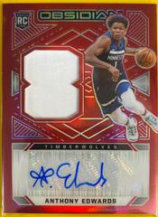 Anthony Edwards [Jersey Autograph Red] #235 Basketball Cards 2020 Panini Obsidian Prices