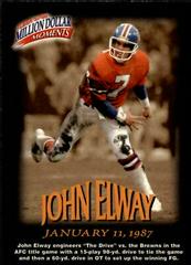 John Elway Football Cards 1997 Fleer Million Dollar Moments Prices