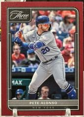 Pete Alonso [Red] #68 Baseball Cards 2022 Panini Three and Two Prices