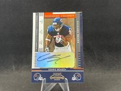 Cedric Benson [Preview Ticket Autograph Green] Football Cards 2005 Playoff Contenders Prices