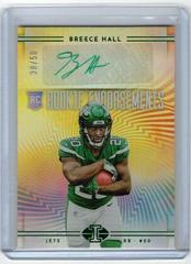 Breece Hall [Green] #RE-BH Football Cards 2022 Panini Illusions Rookie Endorsements Autographs Prices