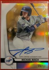 Michael Busch [Gold Refractor] #MB Baseball Cards 2020 Bowman Sterling Prospect Autographs Prices