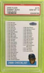 Sammy Sosa [Checklist] #275 Baseball Cards 2000 Fleer Prices