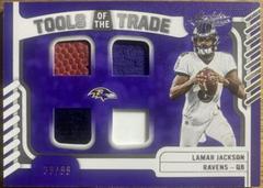 Lamar Jackson Football Cards 2022 Panini Absolute Tools of the Trade Quad Prices