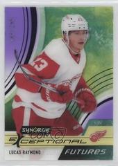 Lucas Raymond [Purple] #EF-LR Hockey Cards 2021 Upper Deck Synergy Exceptional Futures Prices