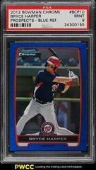 Bryce Harper [Blue Refractor] #BCP10 Baseball Cards 2012 Bowman Chrome Prospects Prices