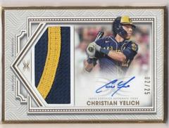 Christian Yelich #FAC-KHI Baseball Cards 2022 Topps Definitive Framed Autograph Patch Collection Prices