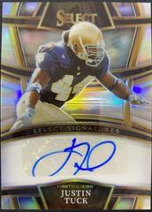 Justin Tuck [Silver] #S-JT Football Cards 2023 Panini Select Draft Picks Signatures Prices