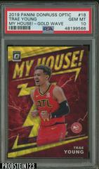 Trae Young [Gold] Basketball Cards 2019 Panini Donruss Optic My House Prices
