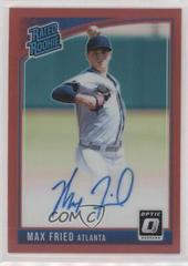Max Fried [Red] #RRS-MF Baseball Cards 2018 Panini Donruss Optic Rated Rookie Signatures Prices