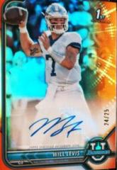 Will Levis [Orange Refractor] #BCPA-WL Football Cards 2021 Bowman University Chrome Autographs Prices