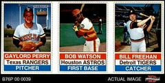 Bill Freehan, Bob Watson, Gaylord Perry [Hand Cut Panel] Baseball Cards 1976 Hostess Prices
