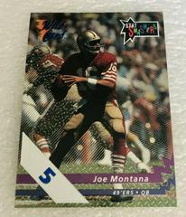 Joe Montana [5 Stripe] Football Cards 1992 Wild Card Stat Smashers Prices