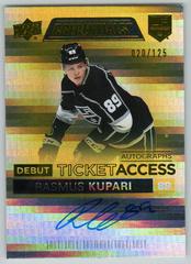 Rasmus Kupari Hockey Cards 2021 Upper Deck Credentials Debut Ticket Access Autographs Prices