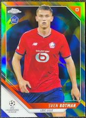 Sven Botman [Blue & Gold Starball Refractor] Soccer Cards 2021 Topps Chrome UEFA Champions League Prices