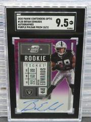 Bryan Edwards [Autograph Purple Pulsar] #130 Football Cards 2020 Panini Contenders Optic Prices