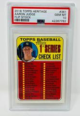 Aaron Judge [Flip Stock] #361 Baseball Cards 2018 Topps Heritage Prices