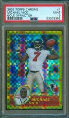 Michael Vick [Gold Xfractor] Football Cards 2003 Topps Chrome Prices