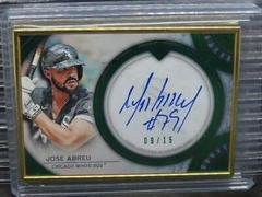 Jose Abreu [Emerald] Baseball Cards 2022 Topps Transcendent Collection Image Variations Autographs Prices
