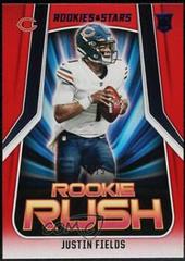 Justin Fields [Red and Blue] Football Cards 2021 Panini Rookies and Stars Rush Prices