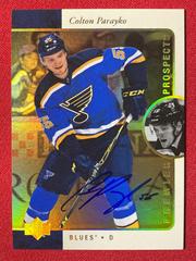 Colton Parayko [Gold Autograph] Hockey Cards 2015 SP Authentic '95-'96 SP Retro Prices