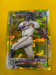 Ronald Acuna Jr. [Yellow] #11 Baseball Cards 2021 Bowman Chrome Sapphire Prices