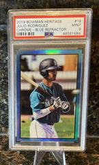 Julio Rodriguez [Chrome Blue Refractor] Baseball Cards 2019 Bowman Heritage Prices