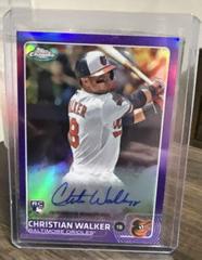 Christian Walker [Purple Refractor] #AR-CW Baseball Cards 2015 Topps Chrome Autograph Rookies Prices