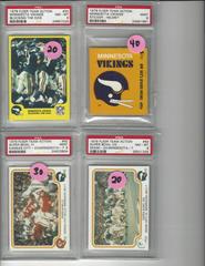 Minnesota Vikings [Helmet] Football Cards 1979 Fleer Team Action Sticker Prices