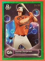 Gunnar Henderson [Green] Baseball Cards 2022 Bowman Platinum Precious Elements Prices