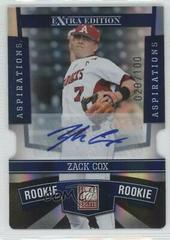 Zack Cox [Autograph] #116 Baseball Cards 2010 Donruss Elite Extra Edition Prices