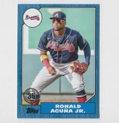 Ronald Acuna Jr. [Blue] #87TBU-11 Baseball Cards 2022 Topps Update 1987 Prices