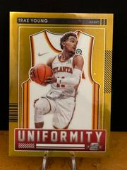 Trae Young [Gold] #1 Basketball Cards 2021 Panini Contenders Optic Uniformity Prices