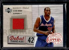 Elton Brand Basketball Cards 2005 Upper Deck Rookie Debut Threads Prices