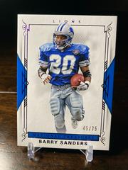 Barry Sanders Football Cards 2017 Panini National Treasures Prices