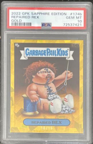 Repaired REX [Gold] #174b Garbage Pail Kids 2022 Sapphire