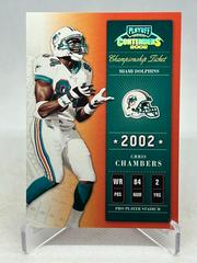 Chris Chambers [Championship Ticket] Football Cards 2002 Playoff Contenders Prices