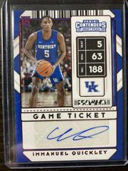 Immanuel Quickley [Autograph] Basketball Cards 2020 Panini Contenders Draft Picks Prices