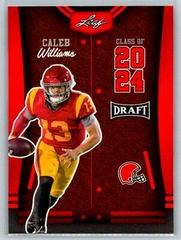 Caleb Williams [Red] #77 Football Cards 2023 Leaf Draft Prices