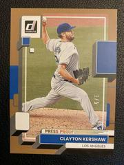 Clayton Kershaw [Press Proof] Baseball Cards 2022 Panini Donruss Prices