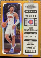 Cade Cunningham [Orange] #10 Basketball Cards 2022 Panini Contenders Optic Prices