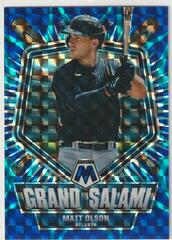 Matt Olson [Reactive Blue] Baseball Cards 2022 Panini Mosaic Grand Salami Prices