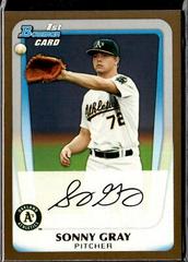 Sonny Gray [Chrome Gold Refractor] Baseball Cards 2011 Bowman Draft Prospects Prices