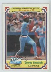 George Hendrick Baseball Cards 1984 Drake's Prices