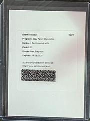 Alex Bregman [Autograph] Baseball Cards 2022 Panini Chronicles Zenith Prices