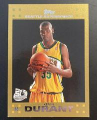 Kevin Durant [Gold] #112 Basketball Cards 2007 Topps Prices