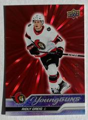 Ridly Greig [Outburst Red] #212 Hockey Cards 2023 Upper Deck Prices